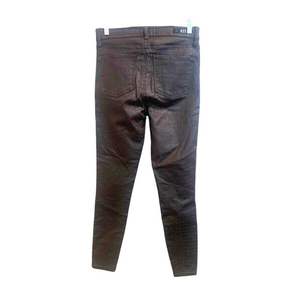 Kut from the Kloth Crocodile Embossed Faux Leather Connie Pants Size 2 - Picture 2 of 11